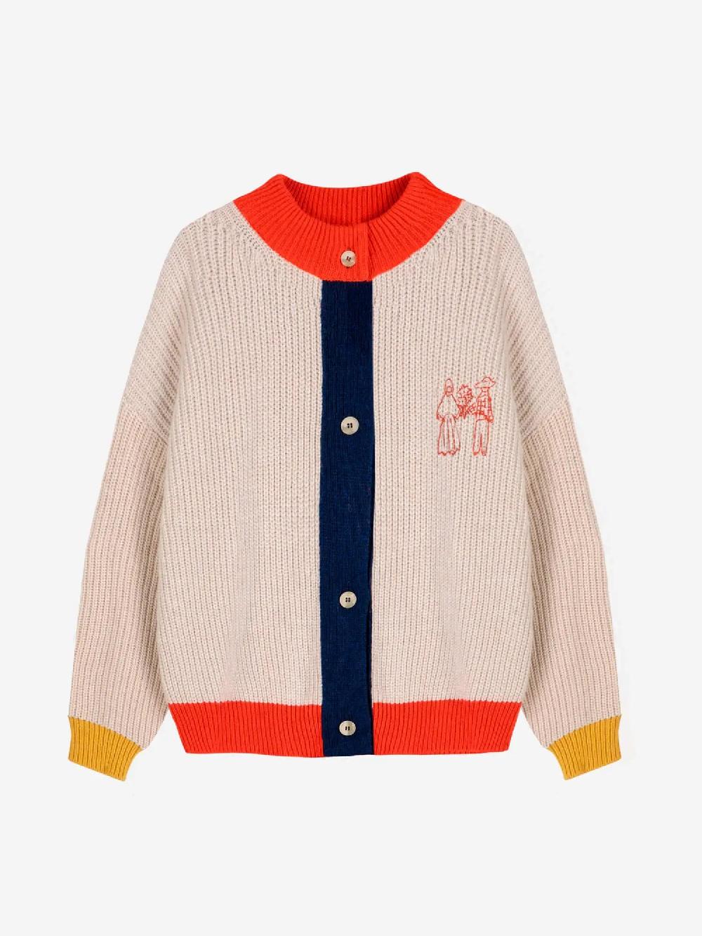 Bobo Choses Color Block Texture Cardigan