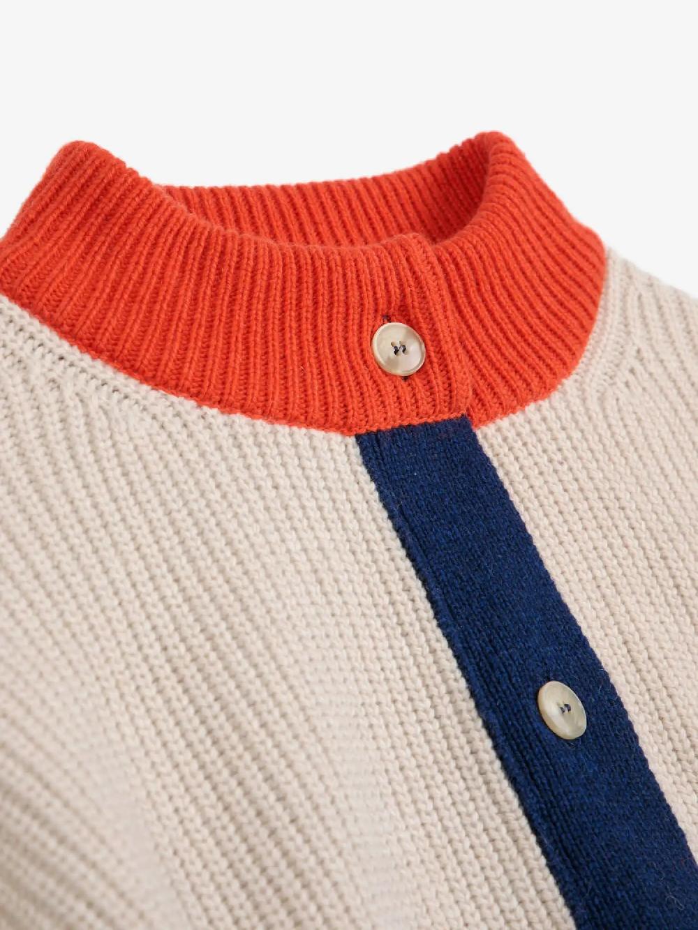 Bobo Choses Color Block Texture Cardigan