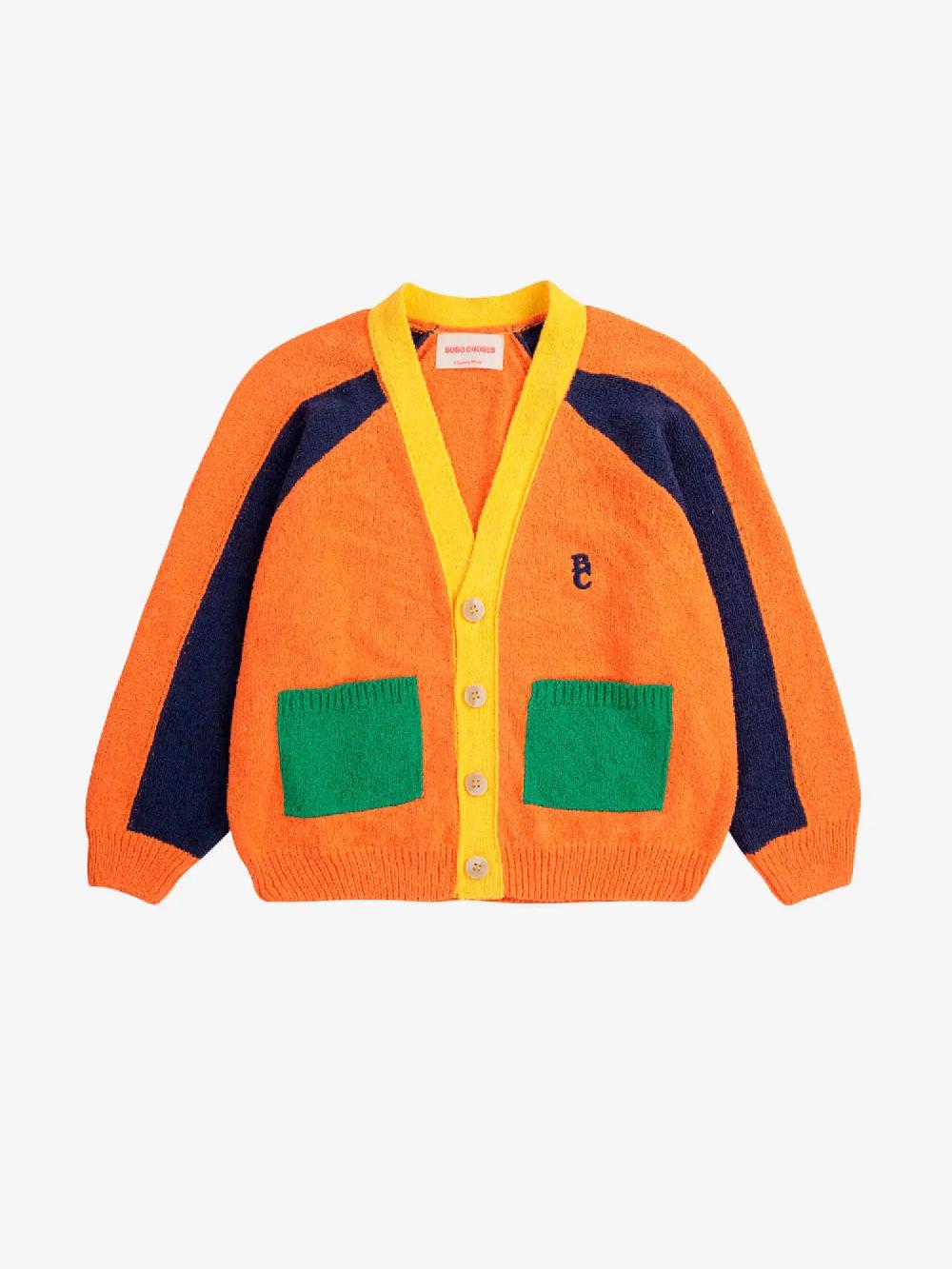 Bobo Choses Color Block V-neck Cardigan