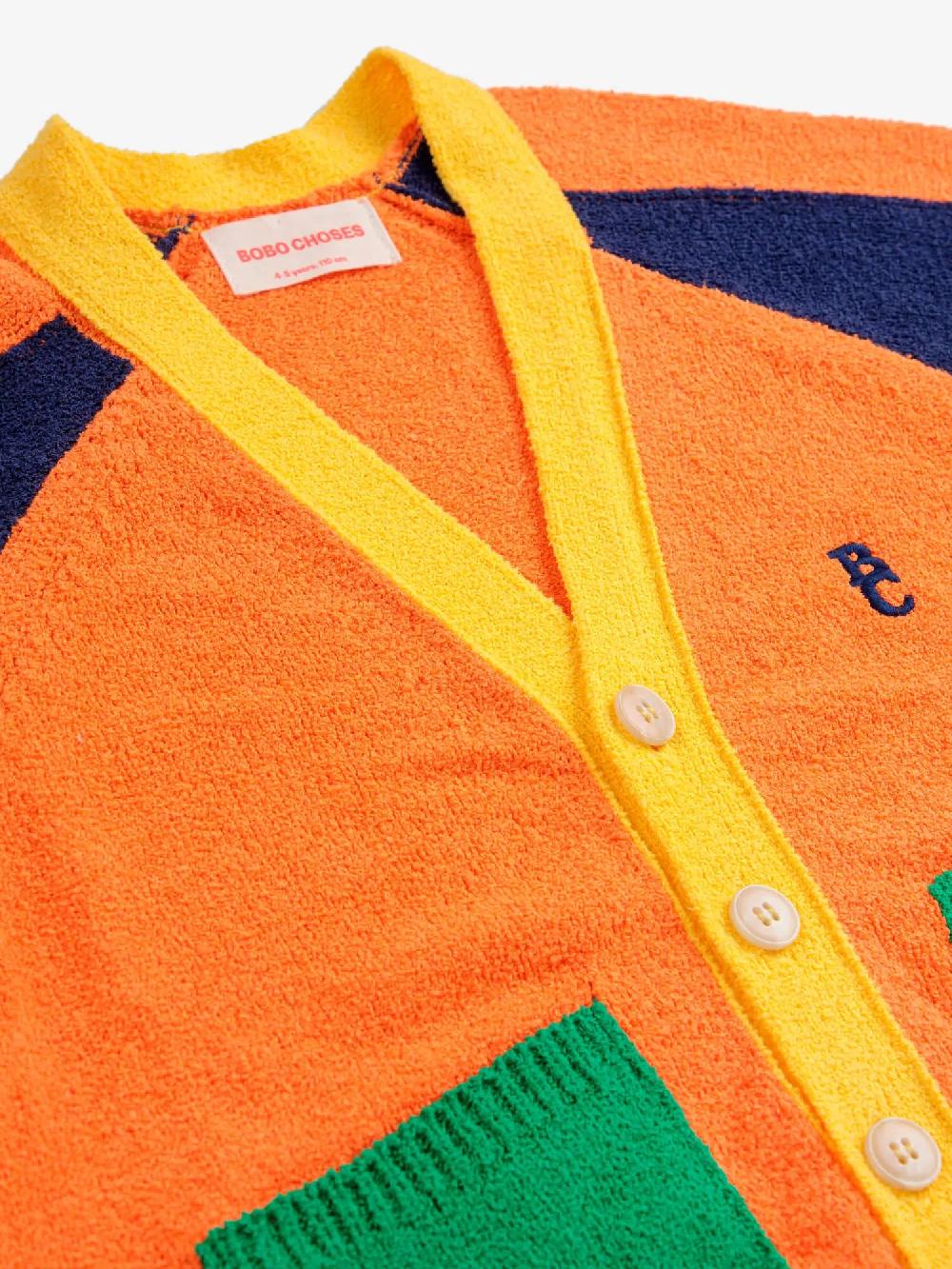 Bobo Choses Color Block V-neck Cardigan