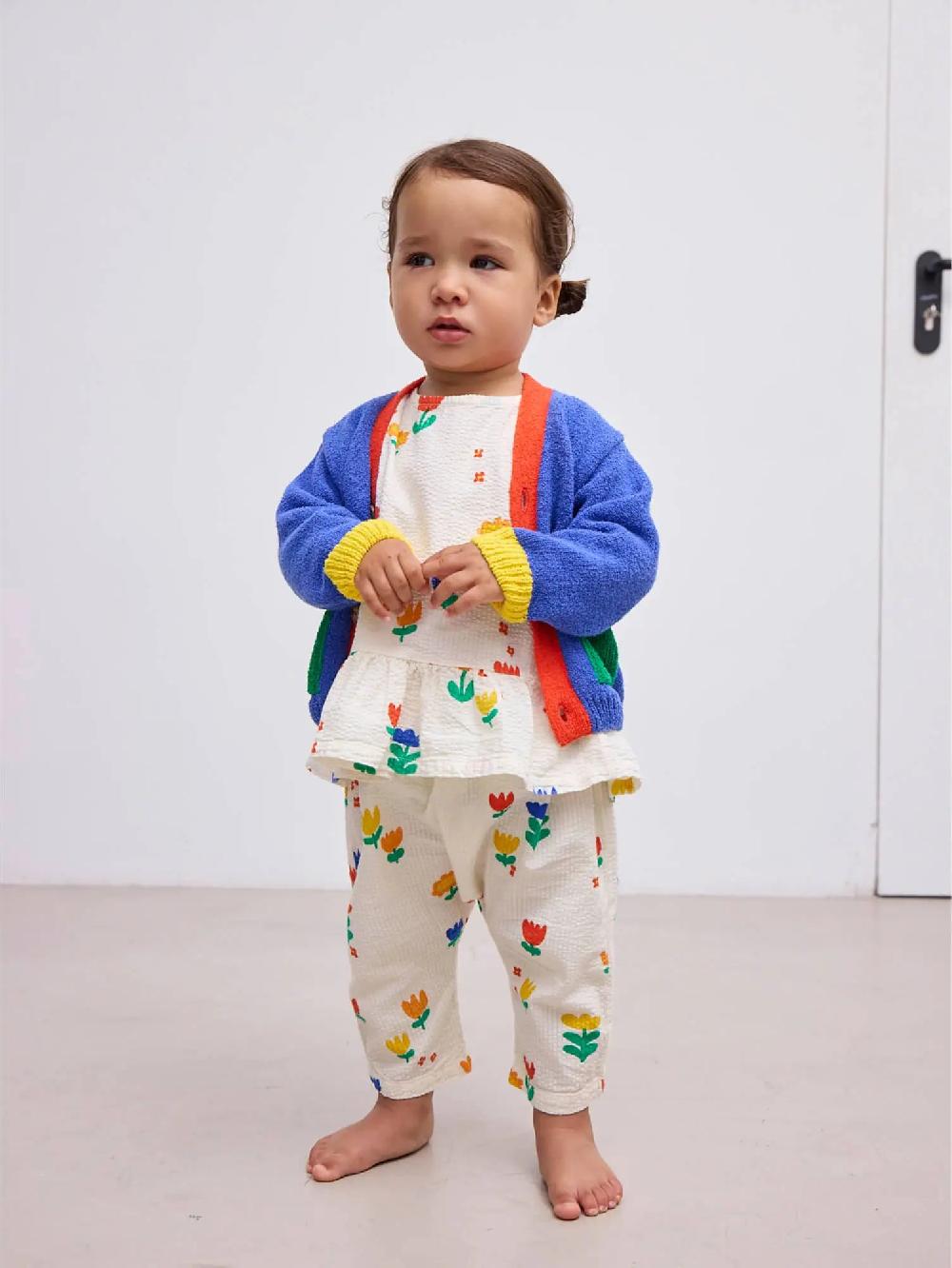Bobo Choses Color Block V-neck Cardigan