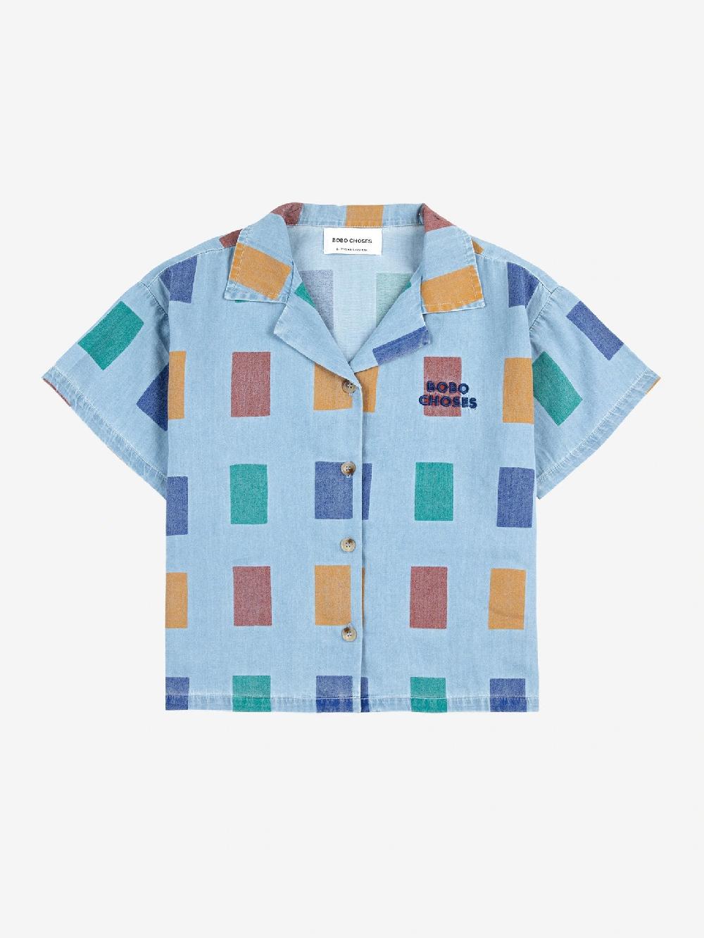 Bobo Choses Color Game All Over Light Denim Shirt