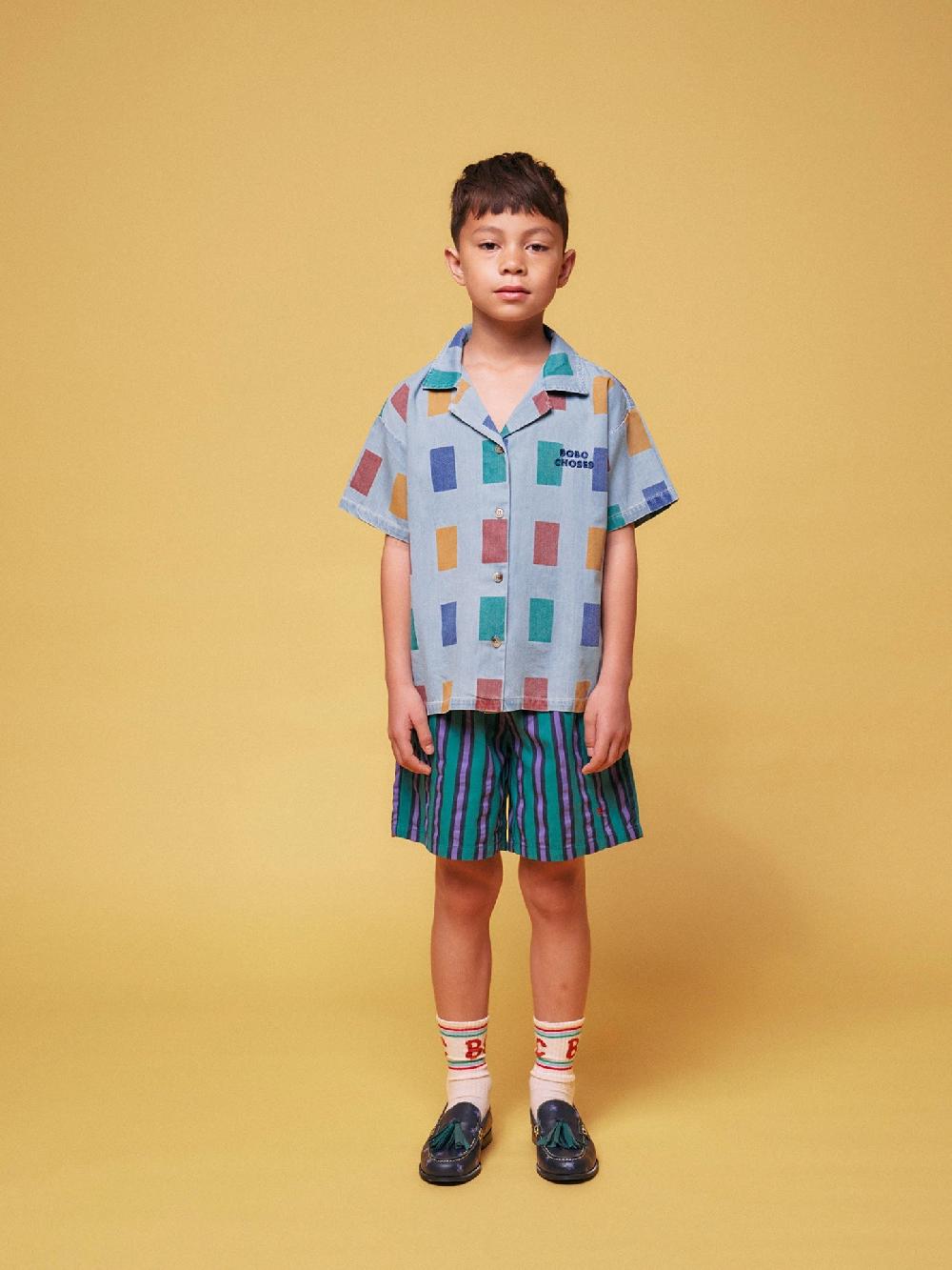 Bobo Choses Color Game All Over Light Denim Shirt
