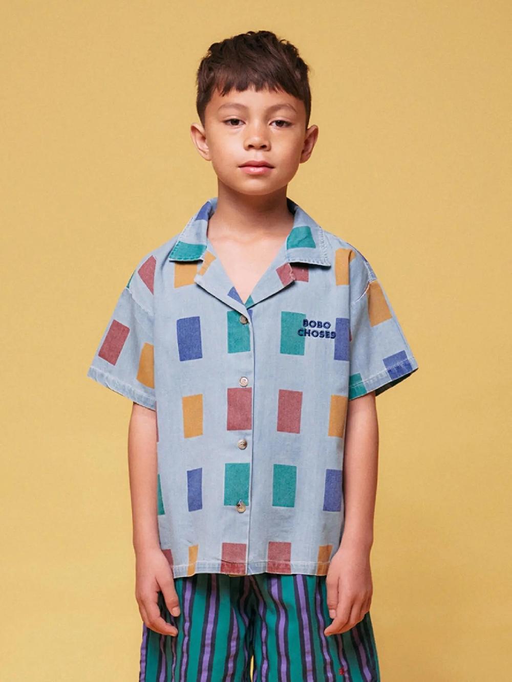 Bobo choses Color Game all over light denim shirt
