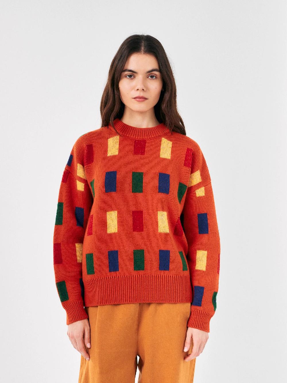 Bobo choses Color Game print jacquard jumper