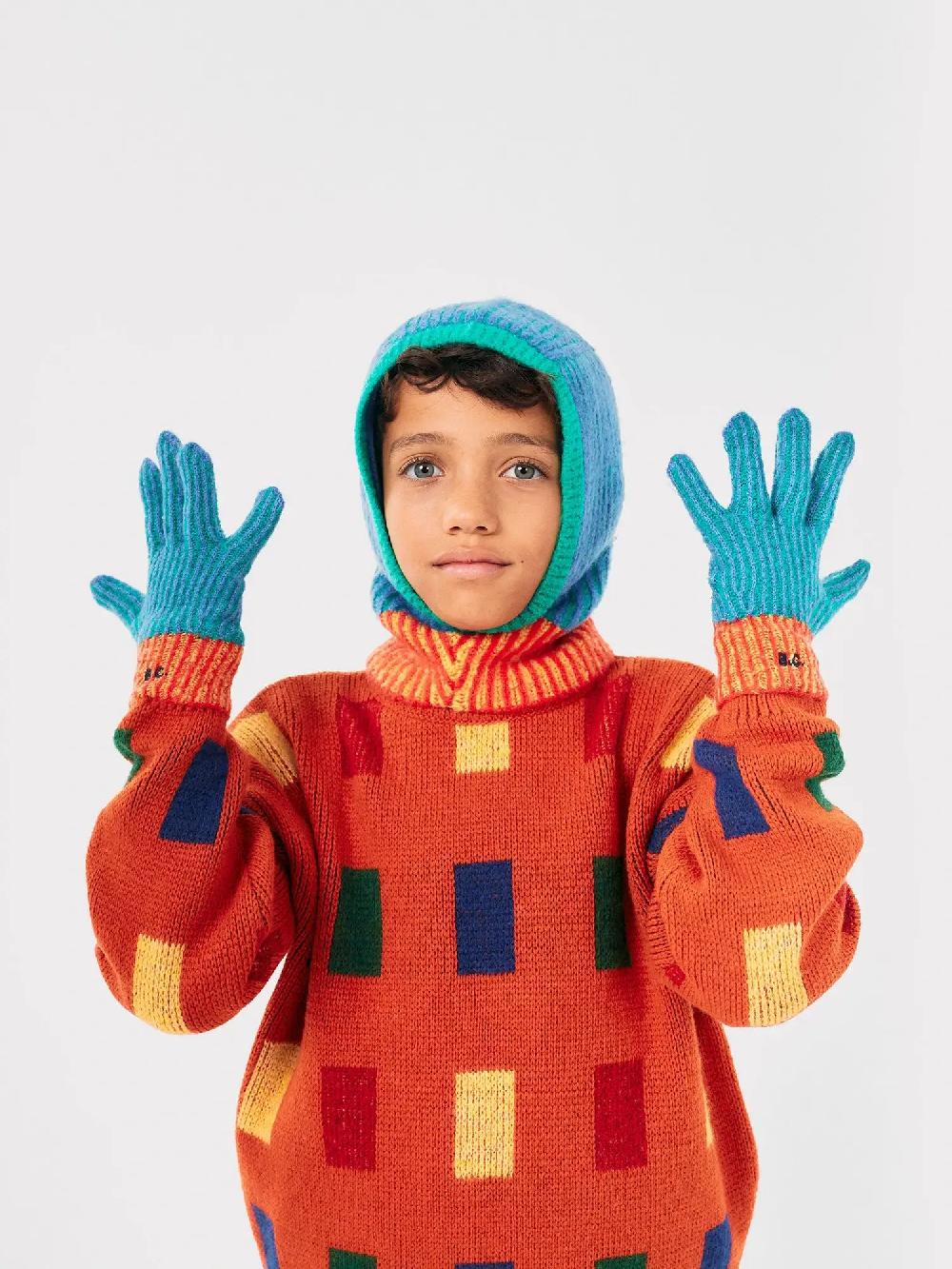 Bobo Choses Color Stripes Knitted Gloves