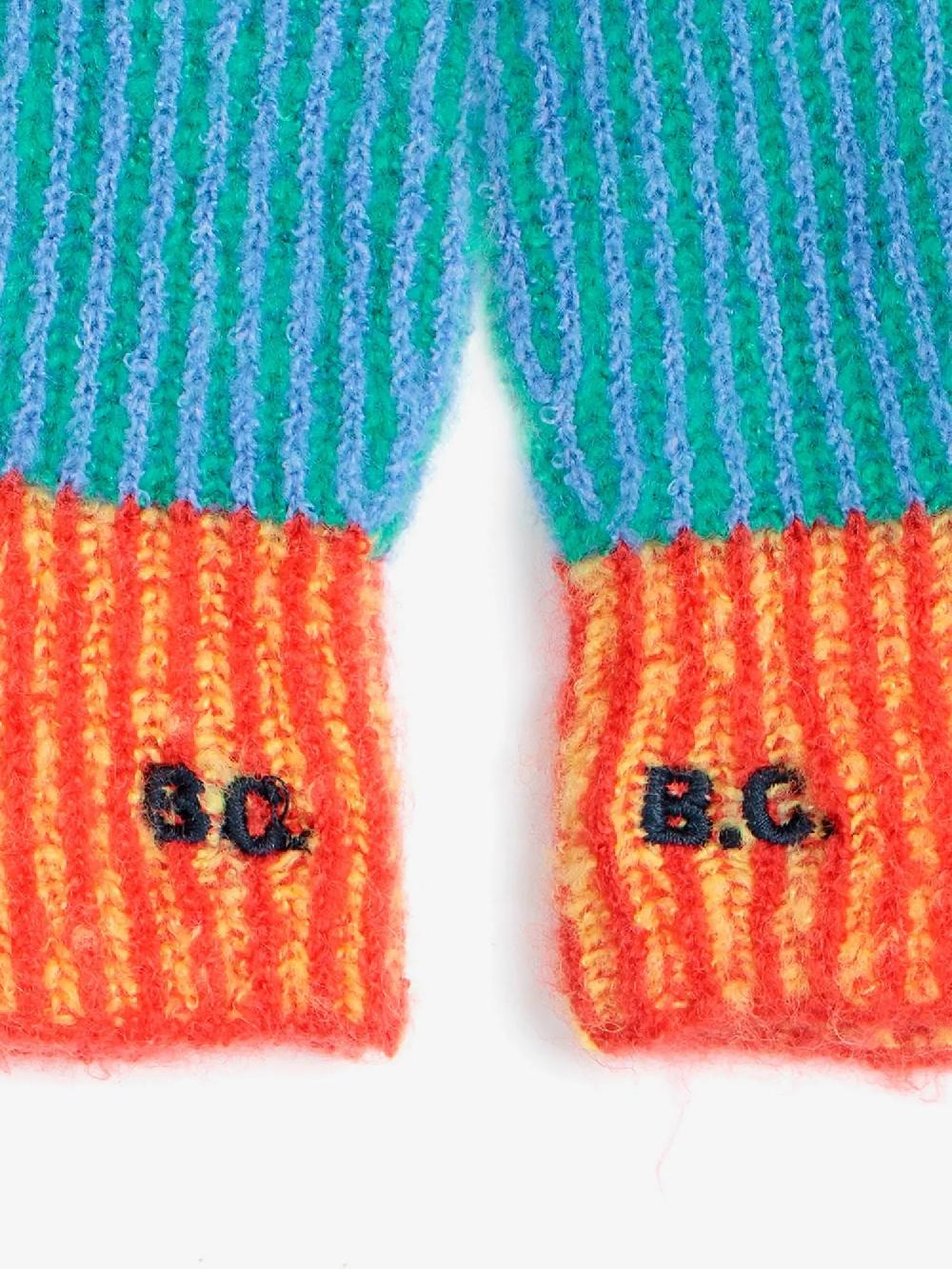 Bobo Choses Color Stripes Knitted Gloves