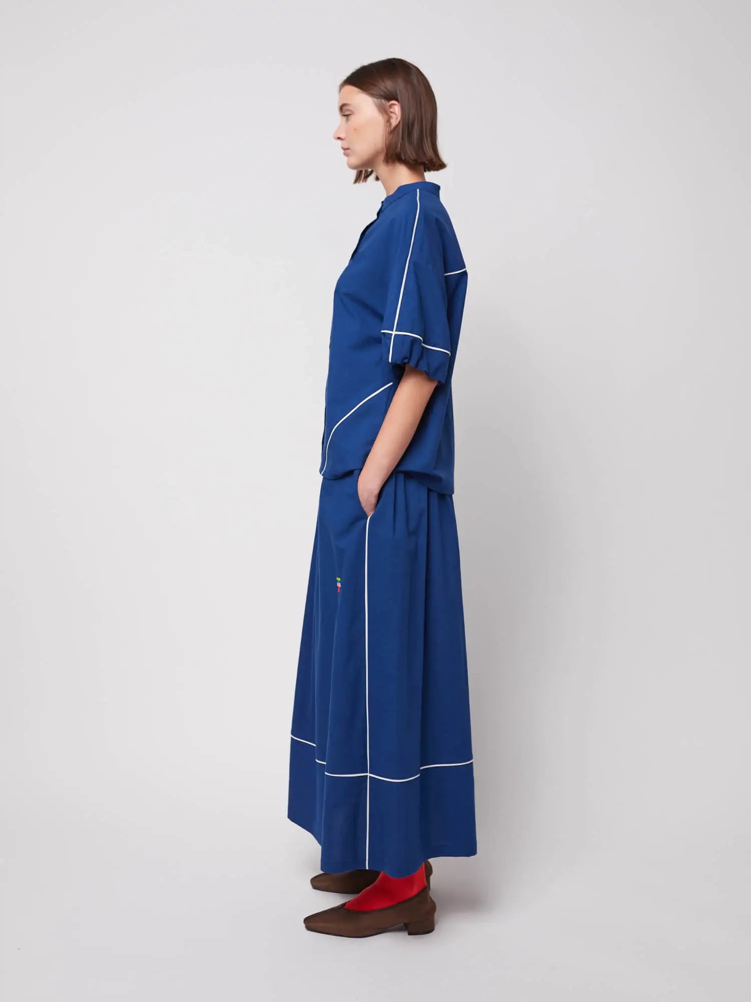 Bobo Choses Contrast-trim Evasé Skirt