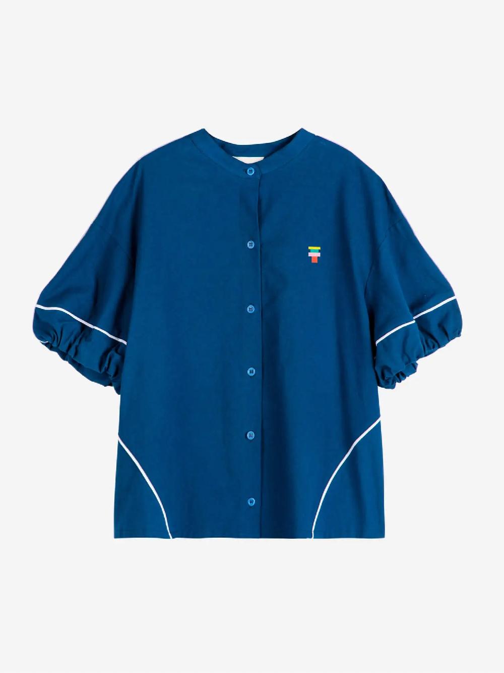 Bobo Choses Contrast-trim Puff Sleeve Shirt