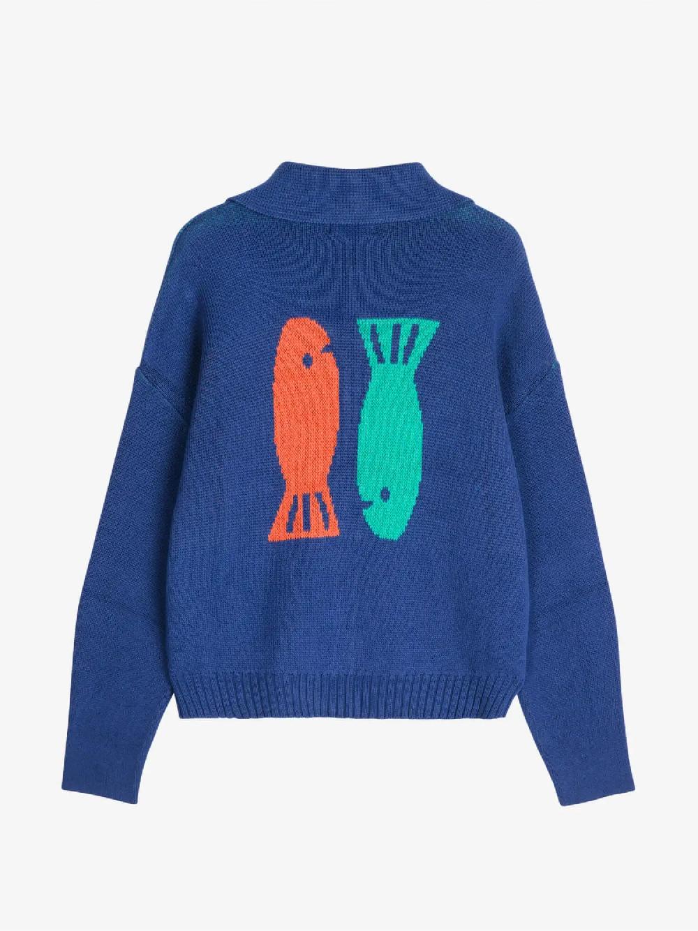 Bobo Choses Couple Fish Collar Cardigan