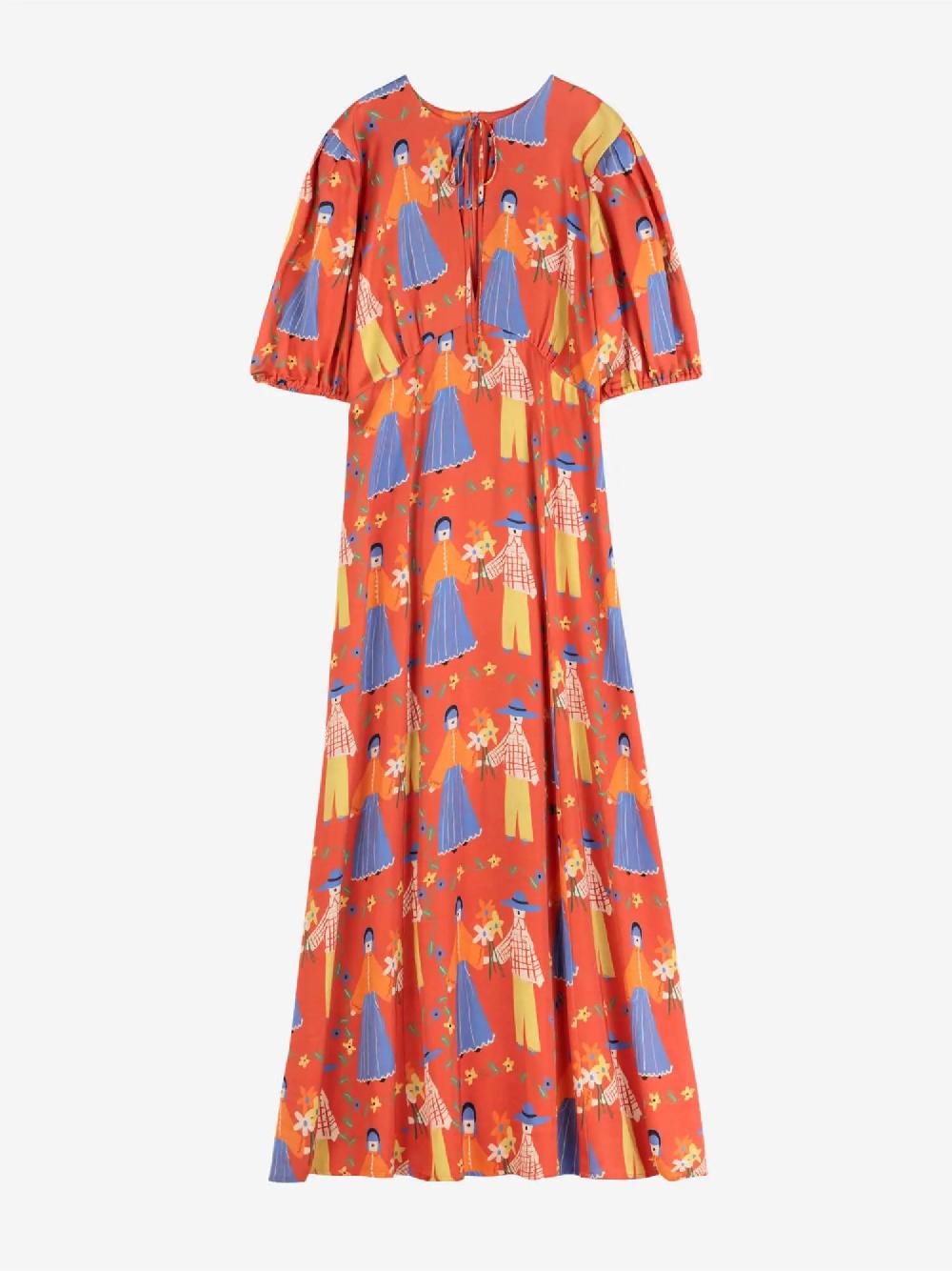 Bobo Choses Couples Print Satin Dress