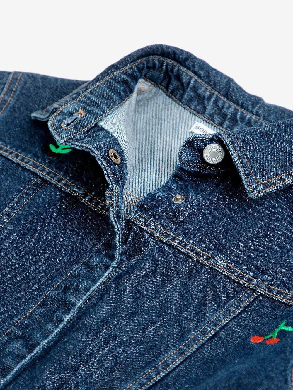 Bobo Choses Denim Embroidered Flared Long Dress