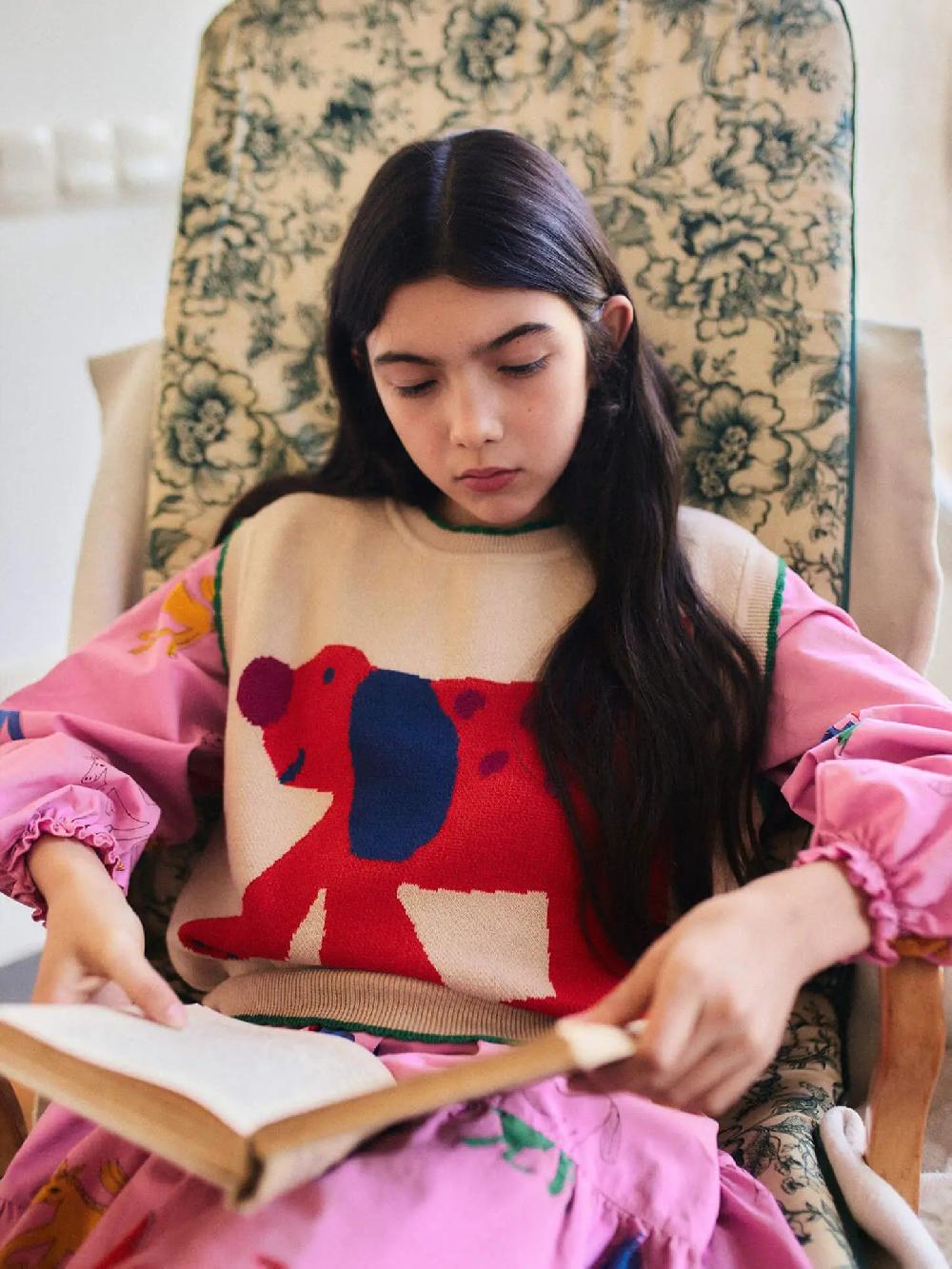 Bobo choses Fairy Dog jacquard knitted vest