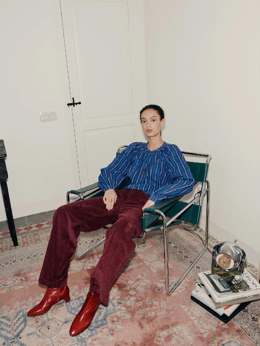 Bobo choses Faraway Castle pleated corduroy pants