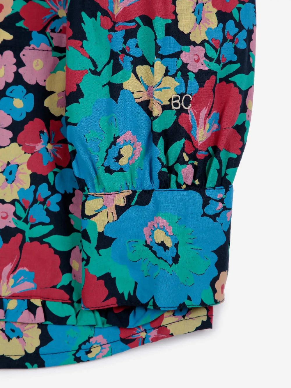 Bobo Choses Floral Printed Frill Neck Blouse