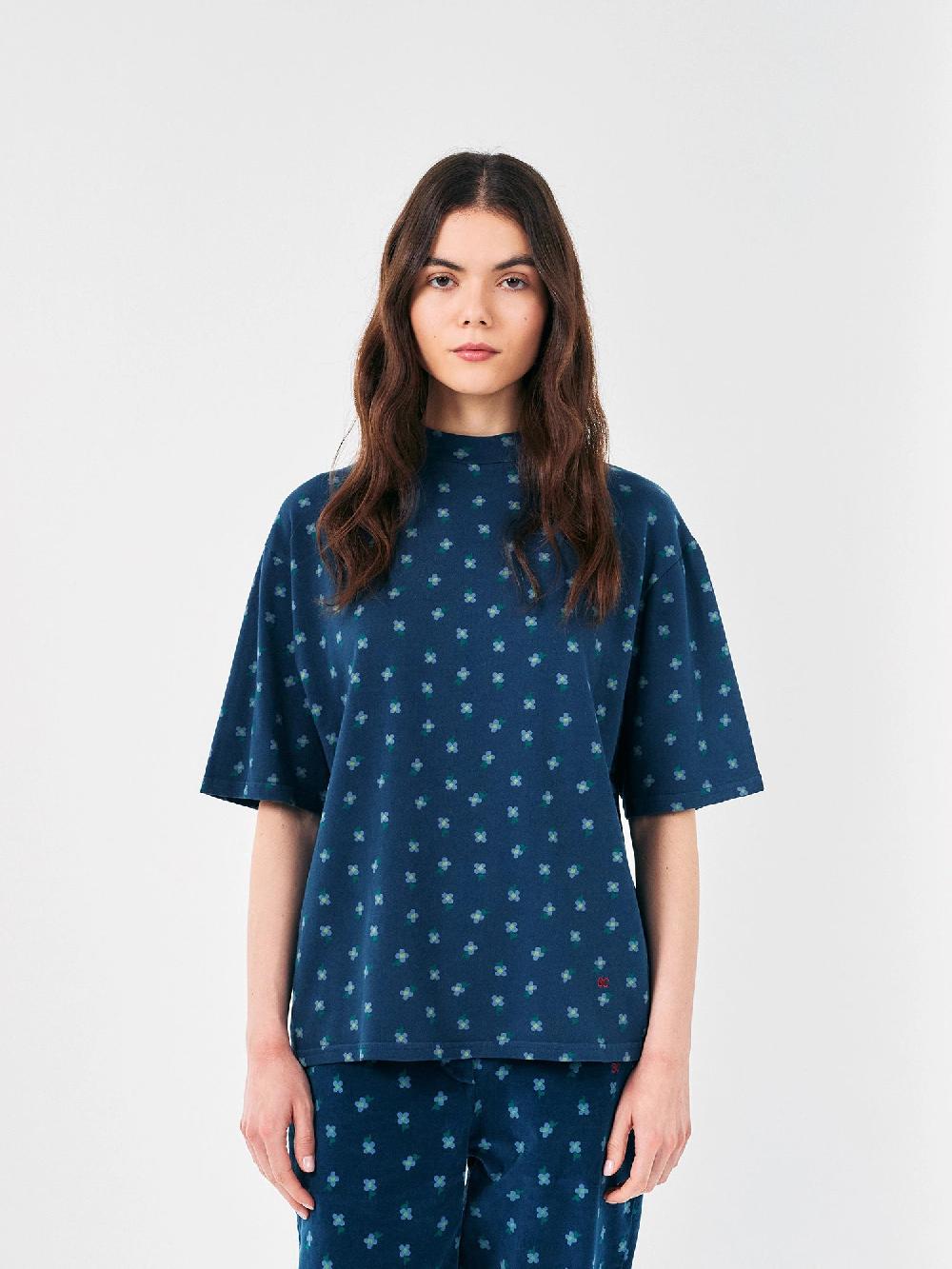 Bobo choses Floral printed mock-neck T-shirt