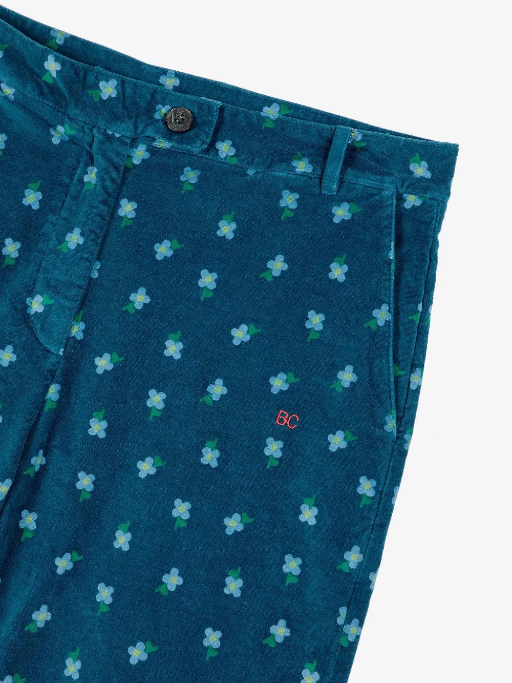 Bobo Choses Floral Printed Velvet Pants