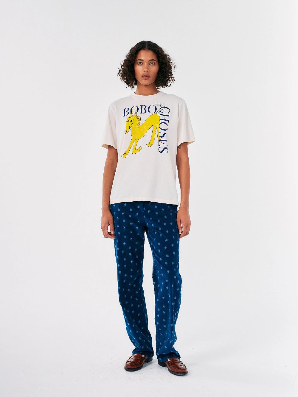 Bobo choses Floral printed velvet pants