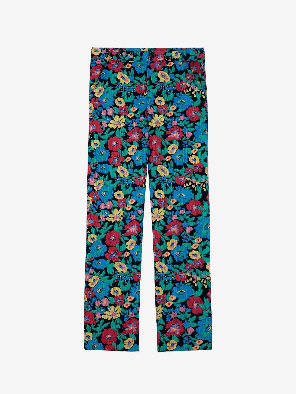 Bobo choses Floral woven straight pants