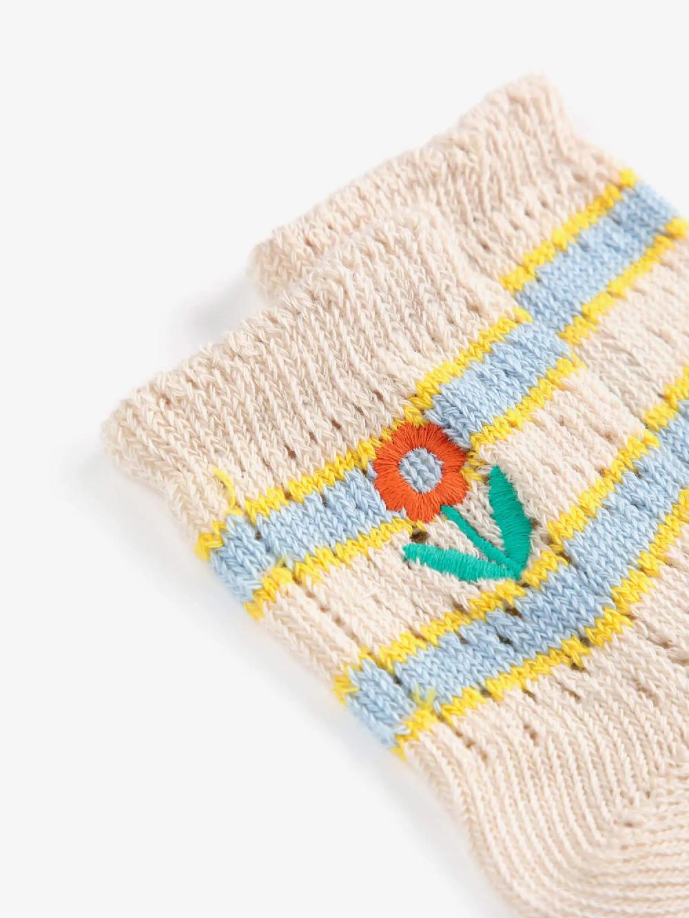 Bobo Choses Flower Stripes Short Socks