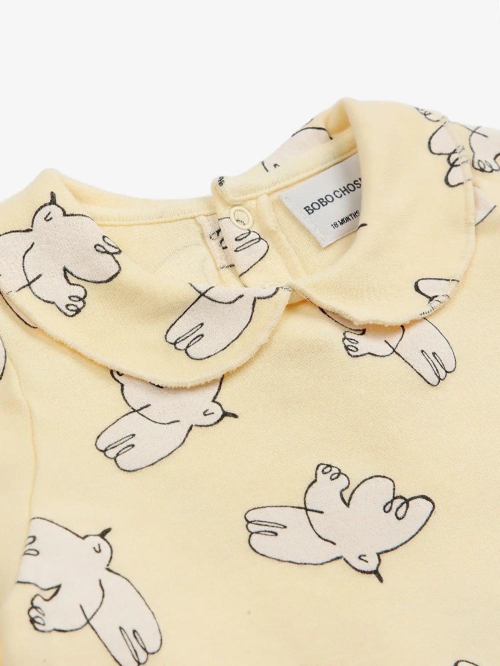 Bobo Choses Freedom Bird All Over Collar T-shirt