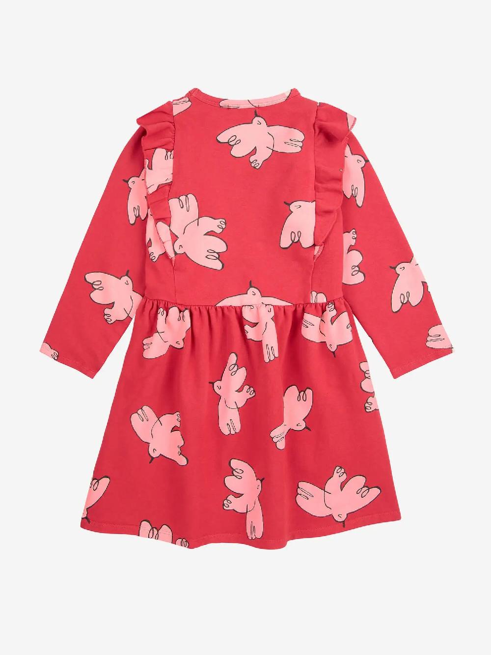 Bobo Choses Freedom Bird All Over Ruffle Dress