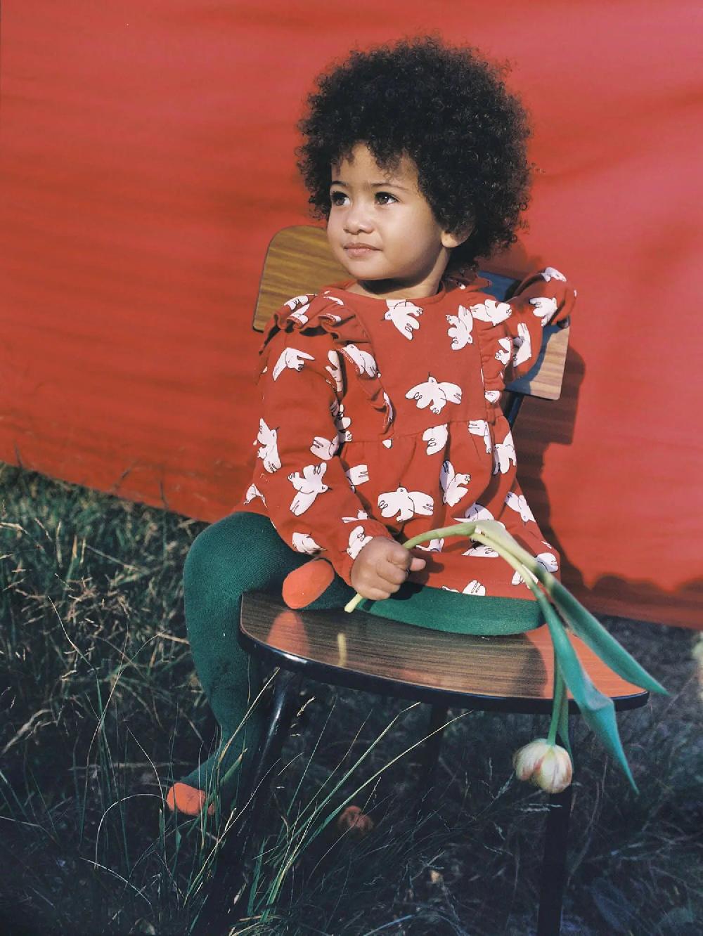 Bobo choses Freedom Bird all over ruffle dress