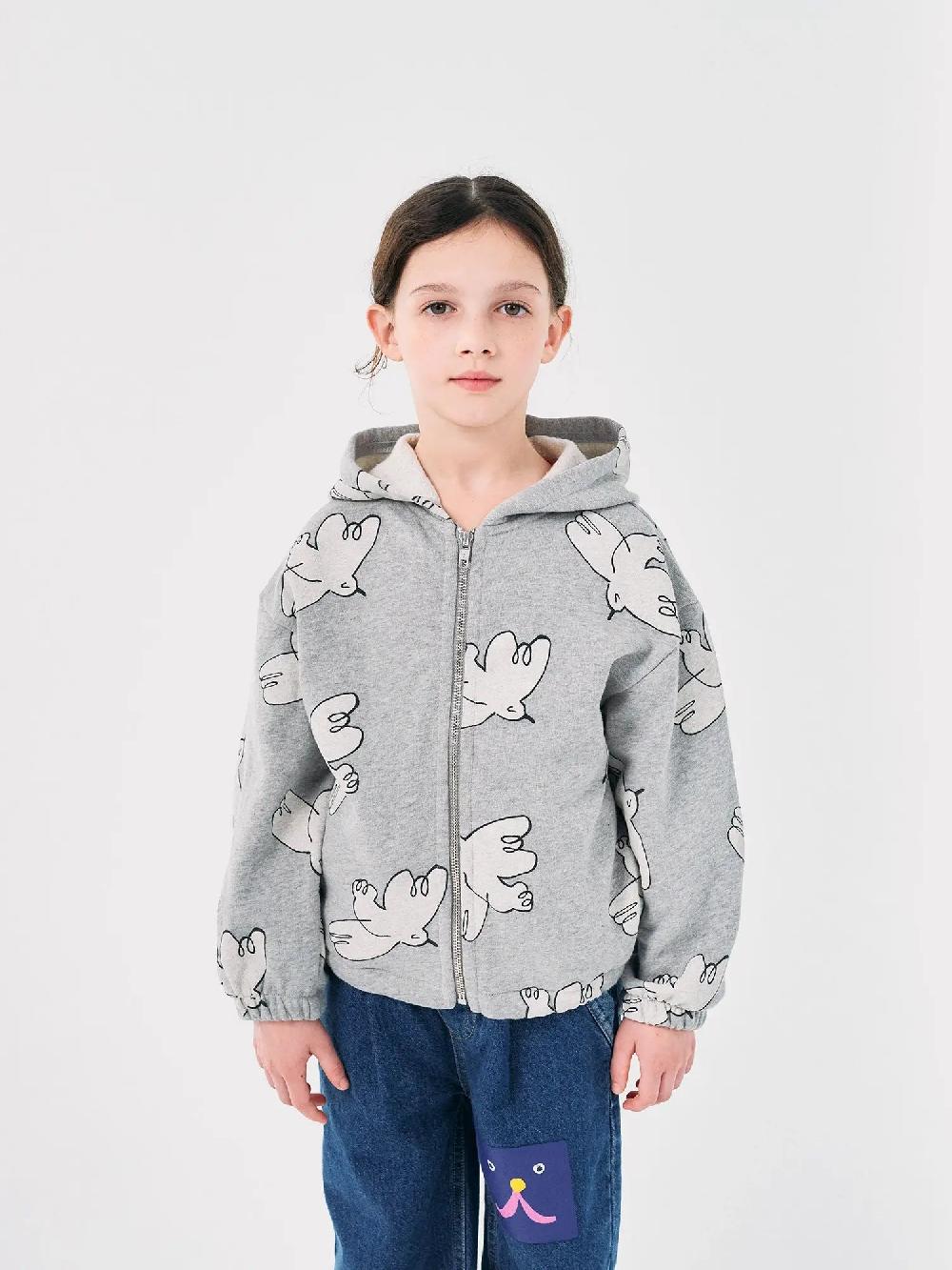 Bobo choses Freedom Bird all over zipped hoodie