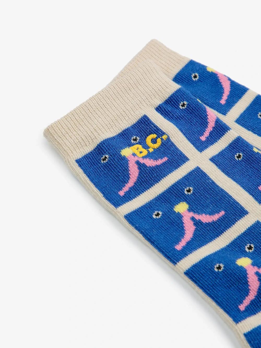 Bobo Choses Funny Face All Over Long Socks