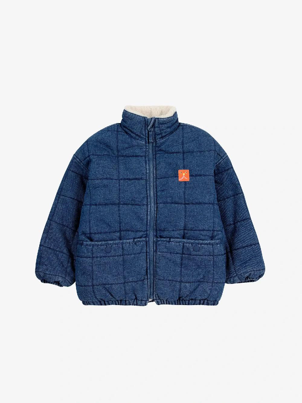 Bobo Choses Funny Face Denim Quilted Jacket