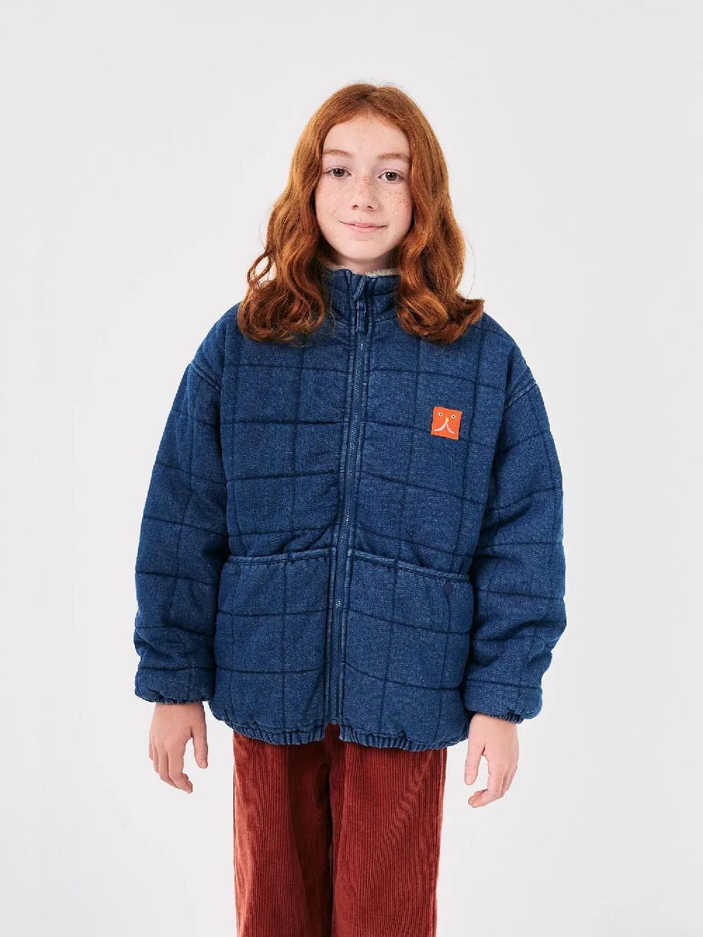 Bobo choses Funny Face denim quilted jacket