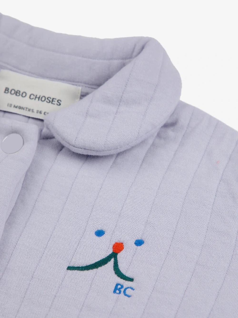 Bobo Choses Funny Face Quilted Buttoned Sweatshirt