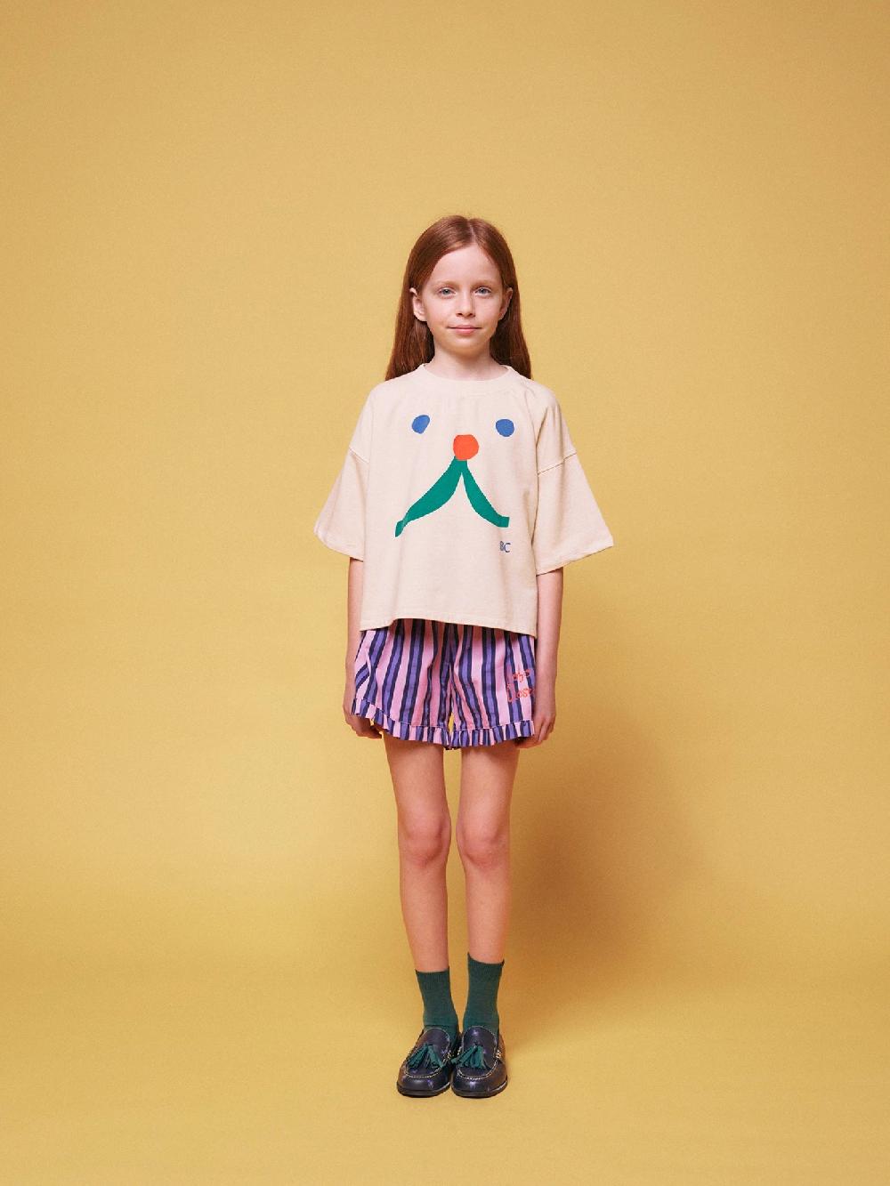 Bobo Choses Funny Face Short Sleeve Sweatshirt