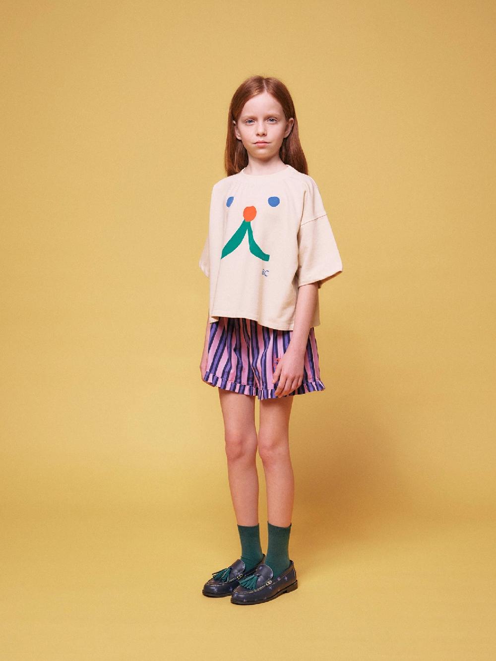 Bobo Choses Funny Face Short Sleeve Sweatshirt