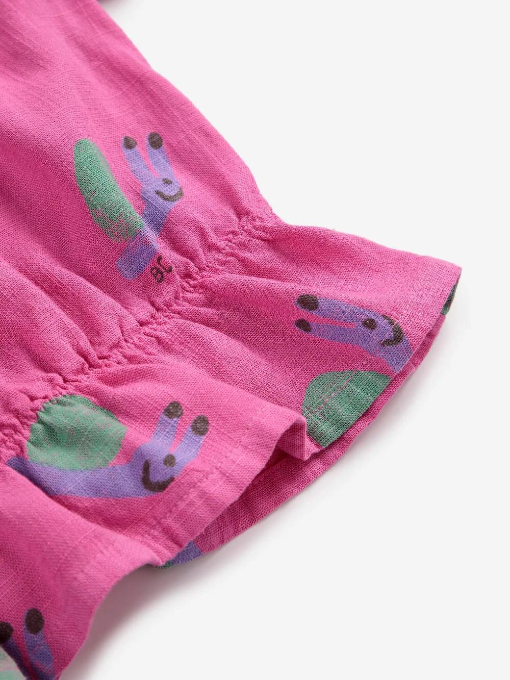 Bobo Choses Funny Snail All Over Woven Blouse