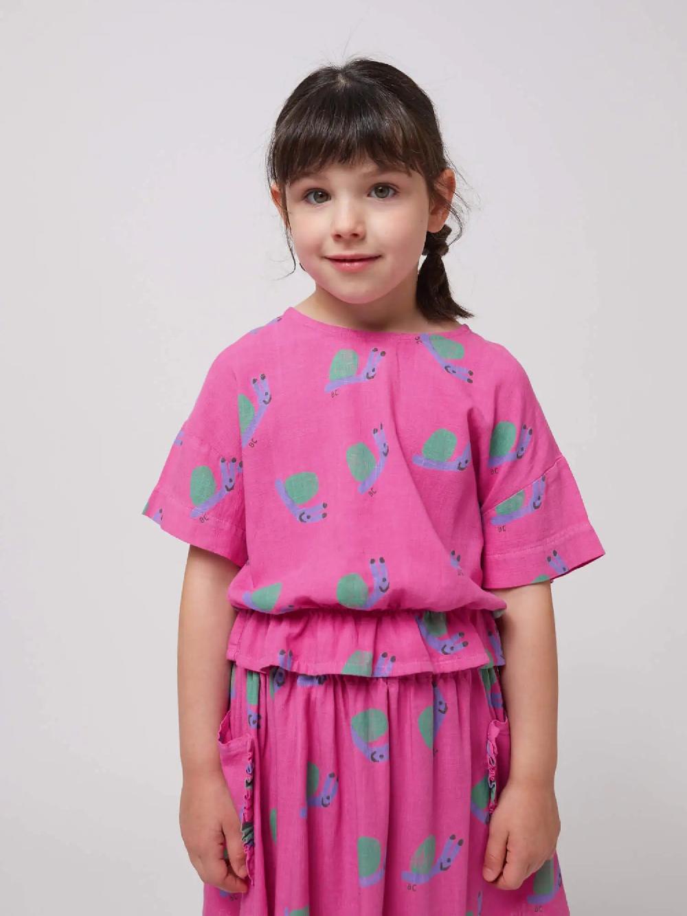 Bobo choses Funny Snail all over woven blouse