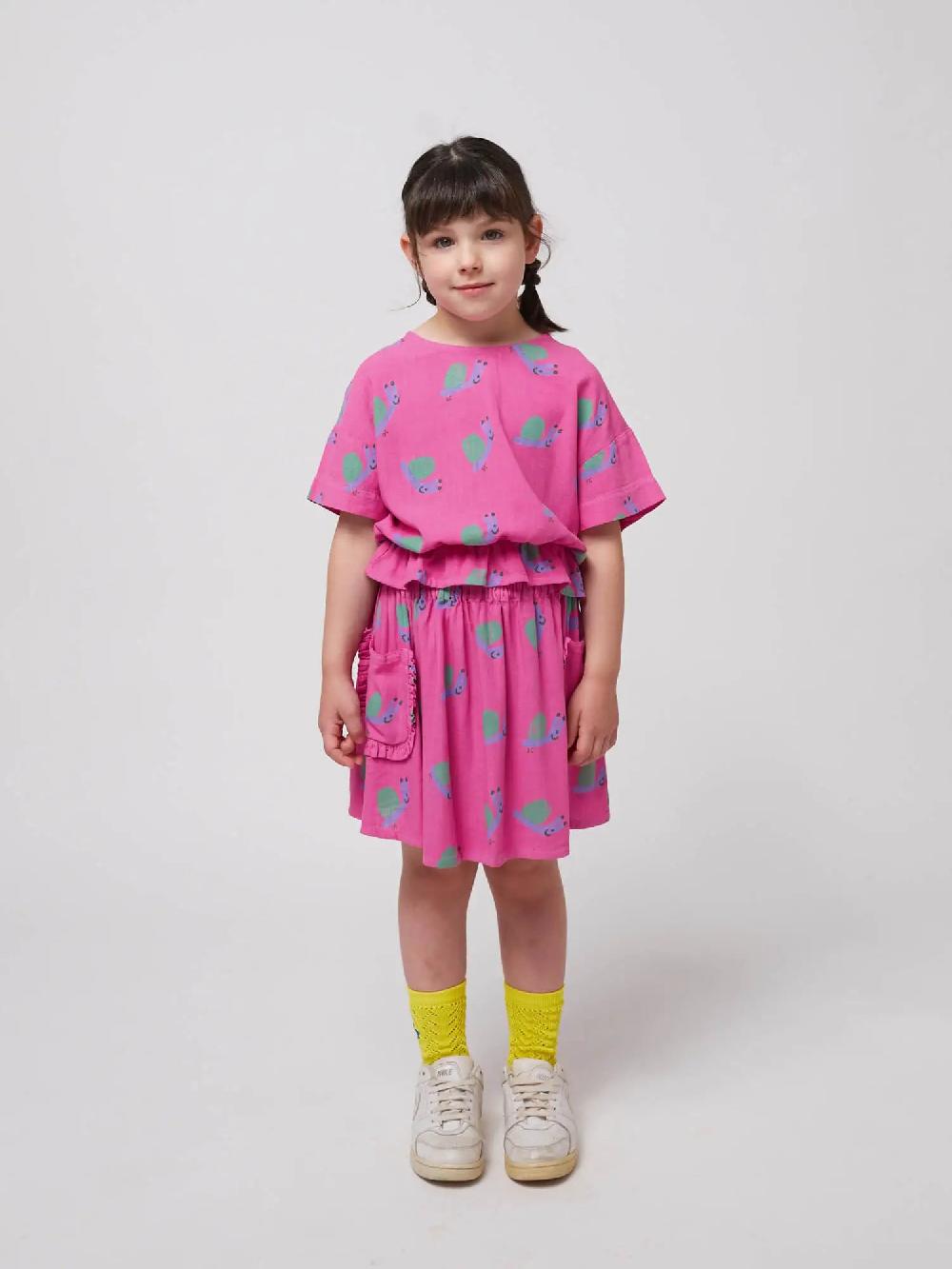 Bobo Choses Funny Snail All Over Woven Skirt