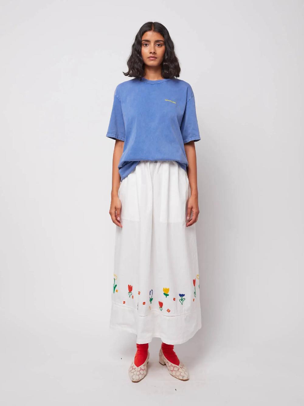 Bobo choses Garden embroidery poplin skirt