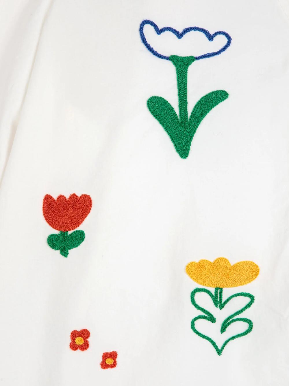Bobo Choses Garden Embroidery Tie Blouse