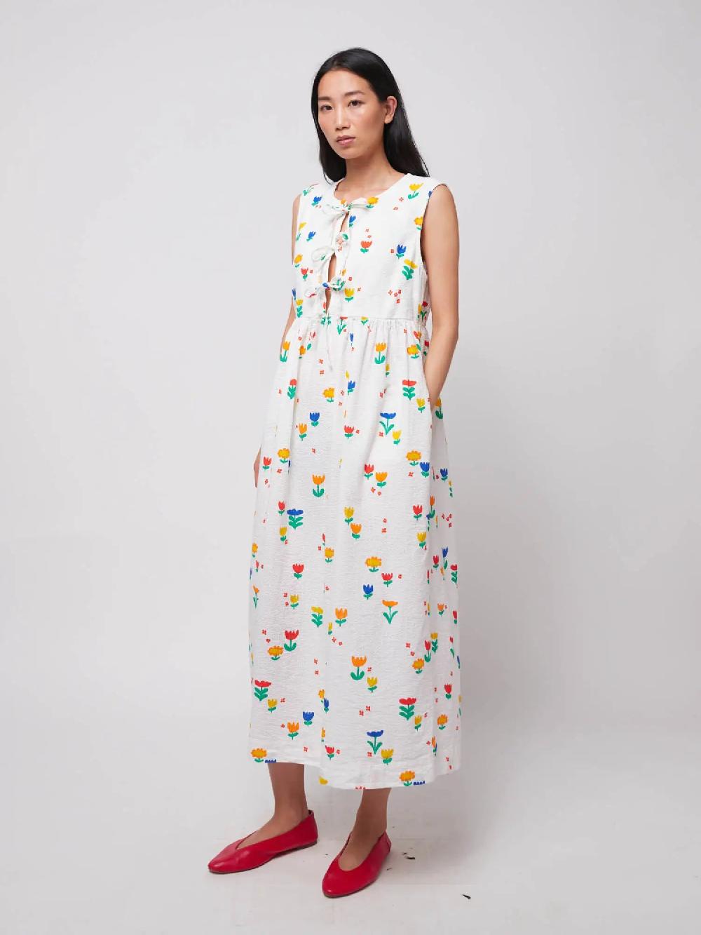 Bobo choses Garden Party print tie string dress