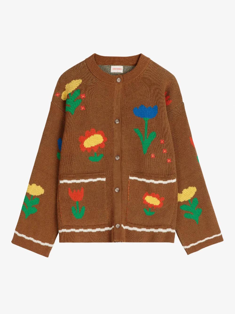 Bobo Choses Garden Party Texture Cotton Cardigan