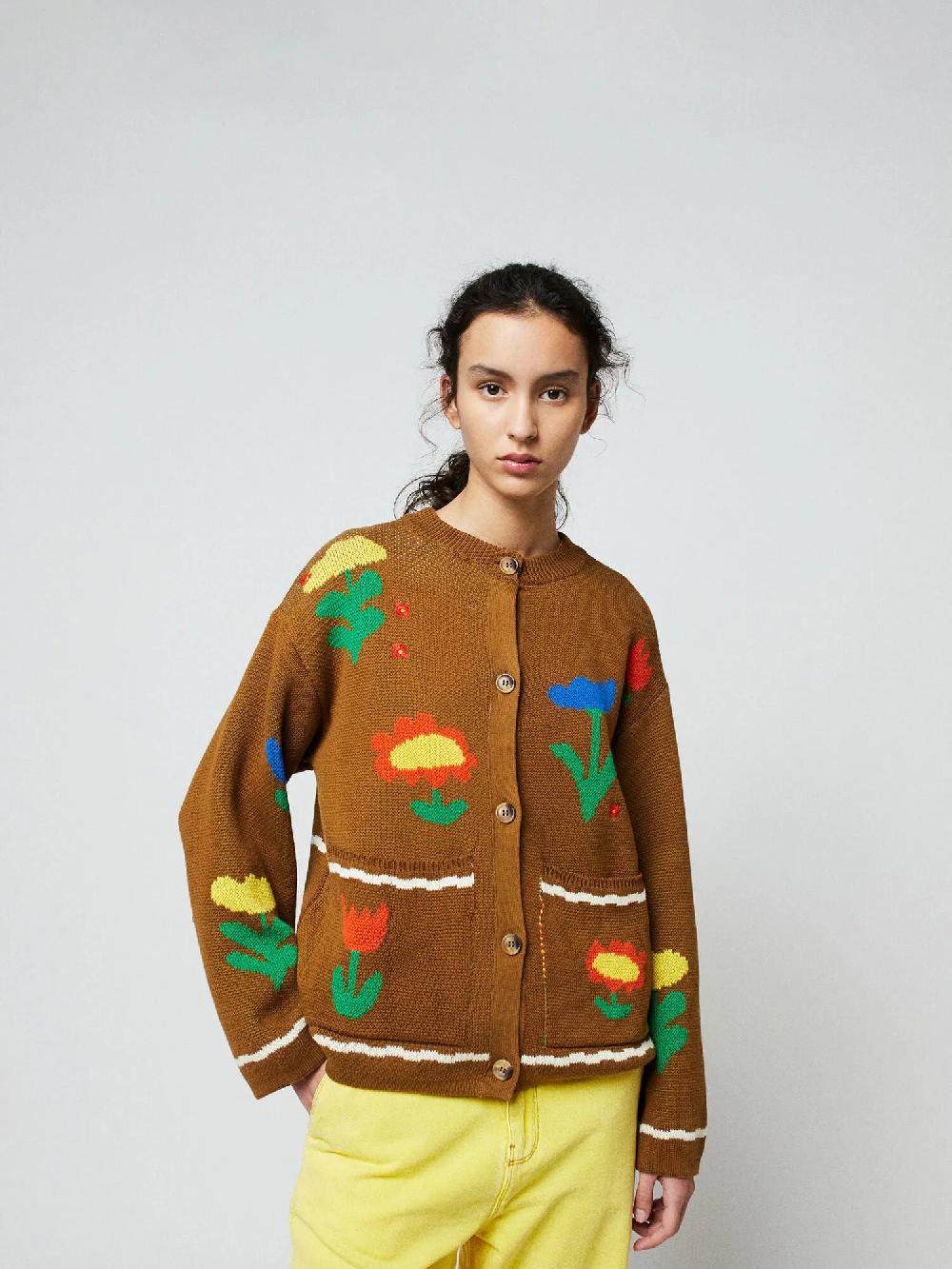 Bobo Choses Garden Party Texture Cotton Cardigan