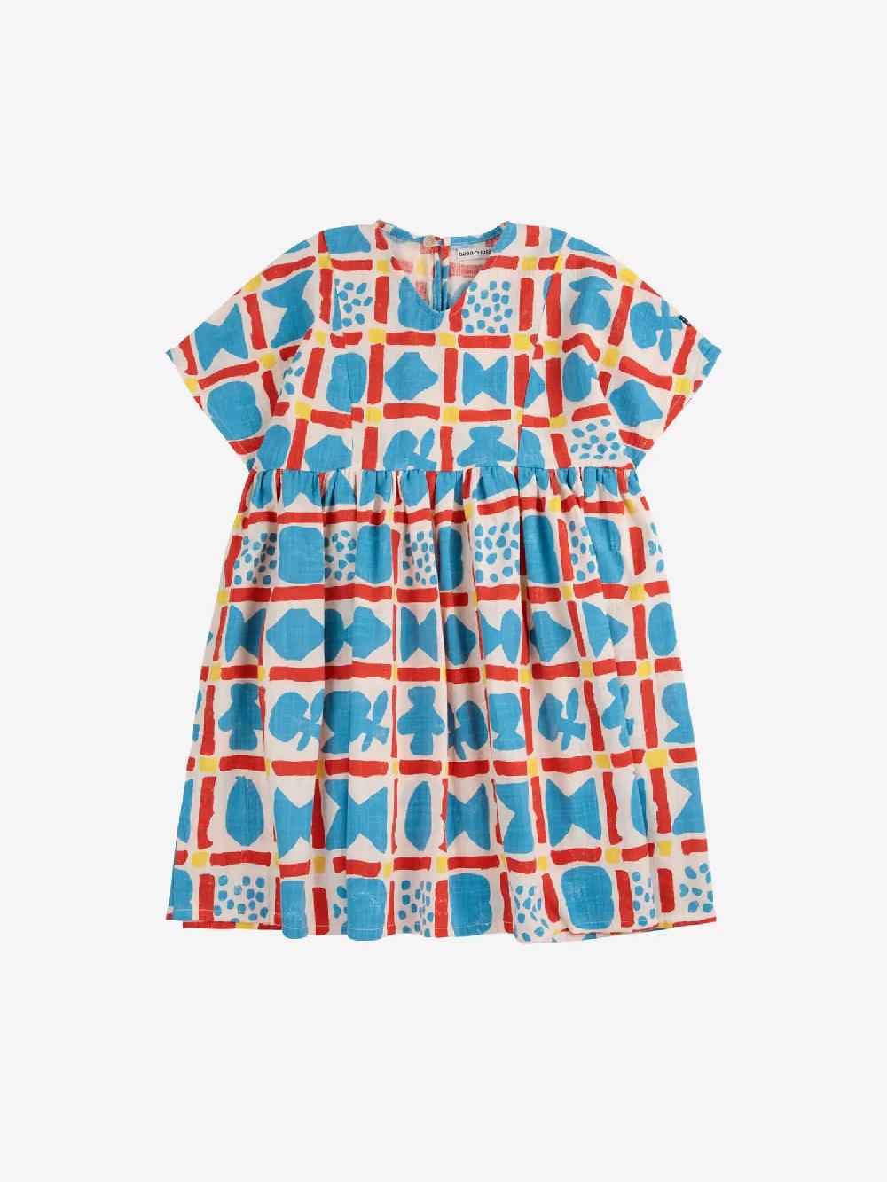 Bobo Choses Gemetric Game All Over Woven Dress