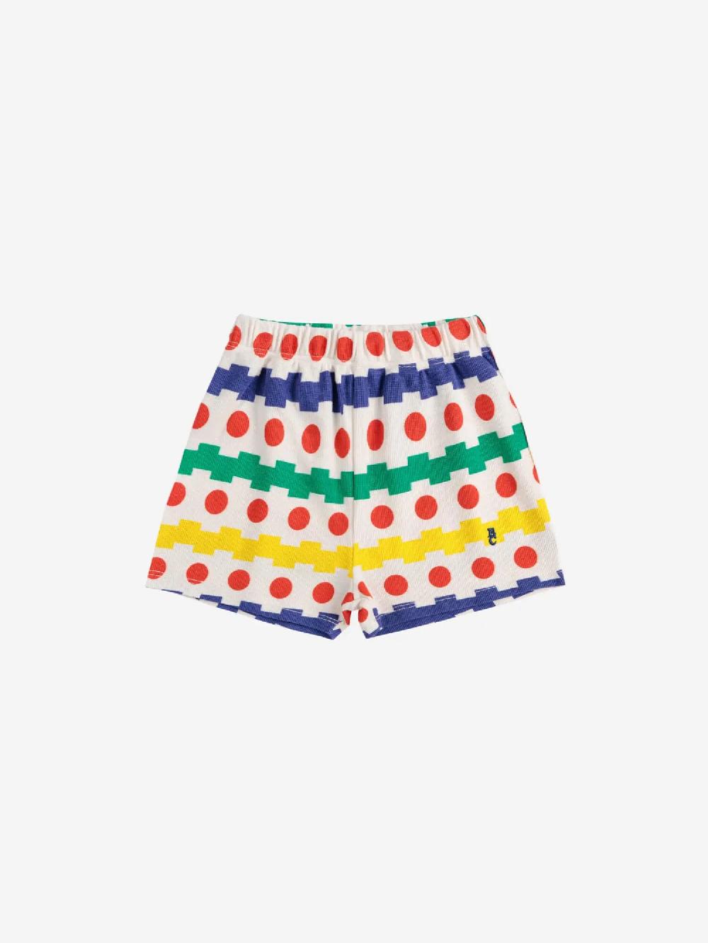 Bobo choses Geometric all over waffle shorts