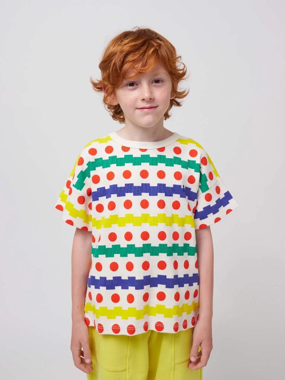 Bobo choses Geometric all over waffle T-shirt