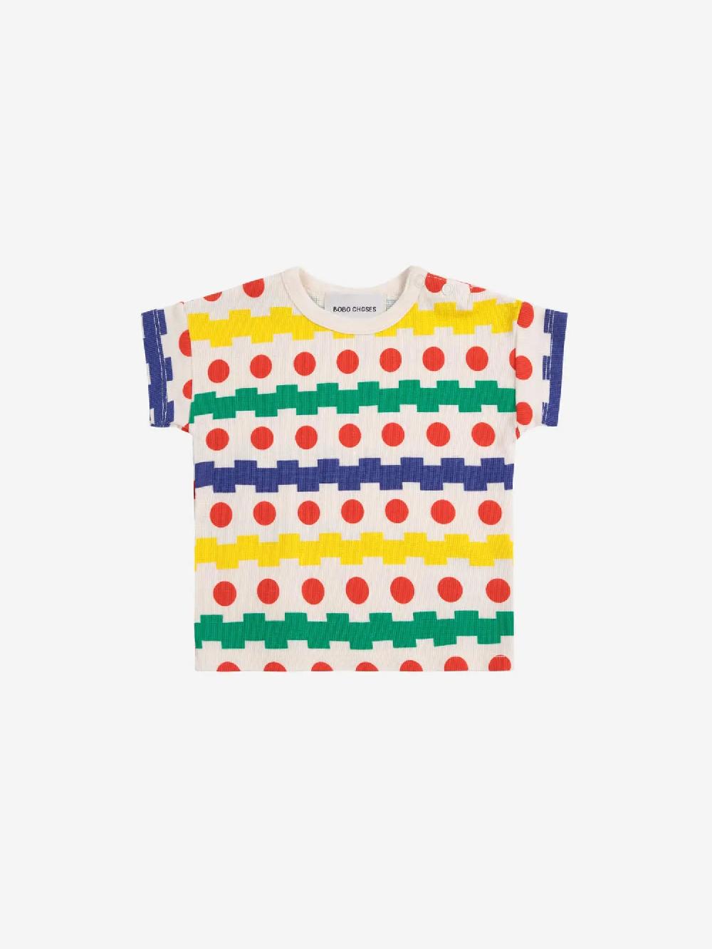 Bobo choses Geometric all over waffle T-shirt