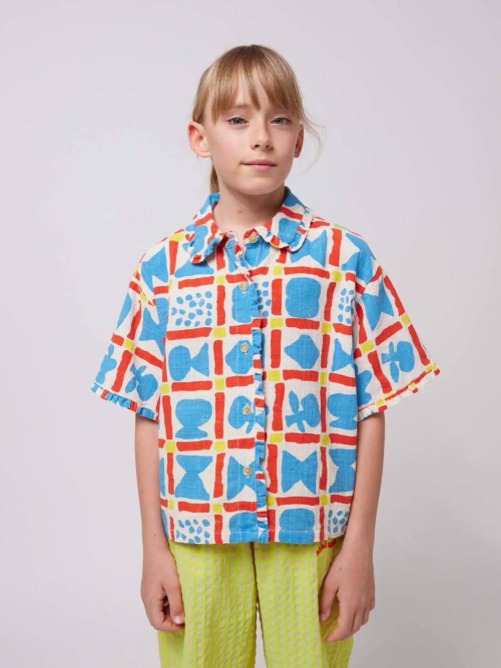 Bobo Choses Geometric Game All Over Woven Shirt