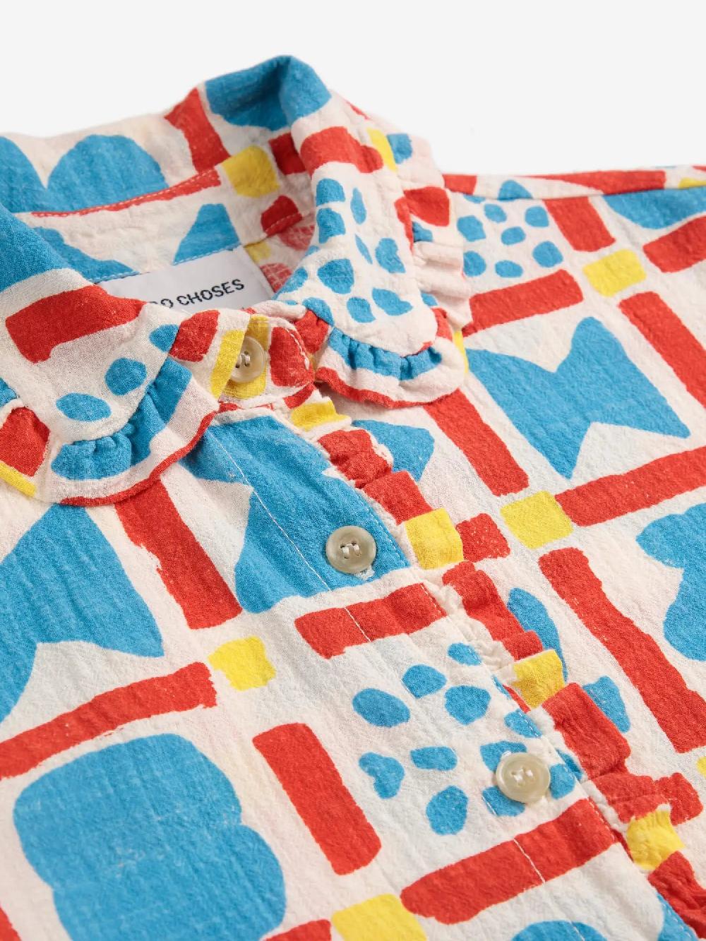 Bobo Choses Geometric Game All Over Woven Shirt