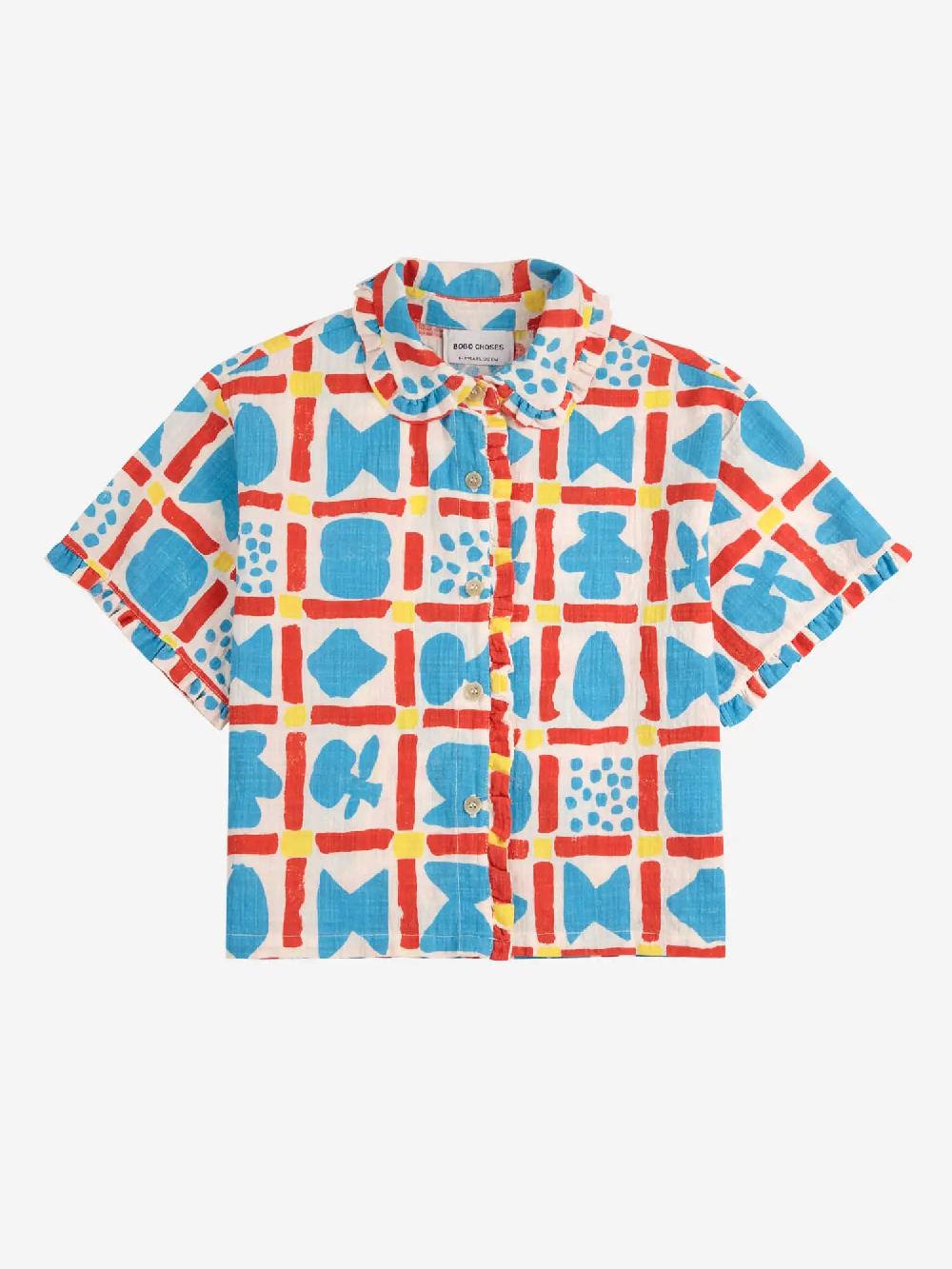 Bobo choses Geometric Game all over woven shirt