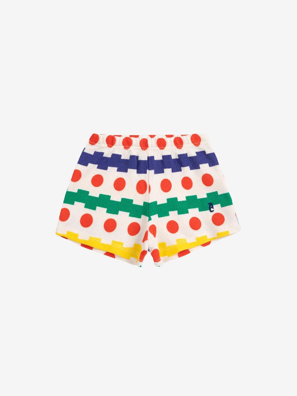 Bobo choses Geometrical all over waffle shorts